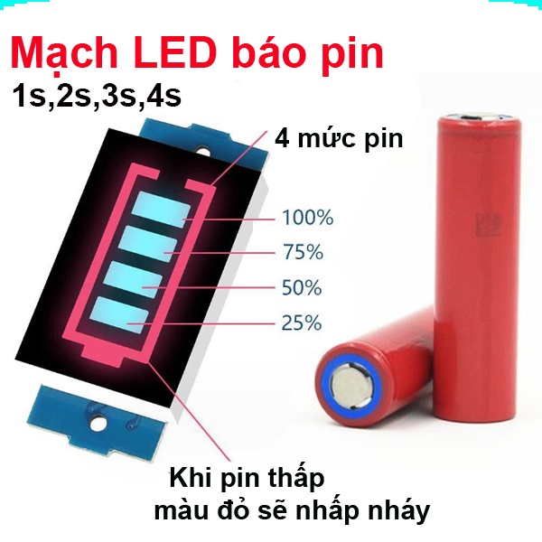 Mạch Led báo mức pin - 1S - 2S - 3S - 4S