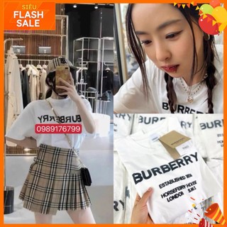 Áo Thun NỮ cọc Tay BBr Ngắn Chất Liệu Cotton Chữ Đơn Giản Trẻ Trung