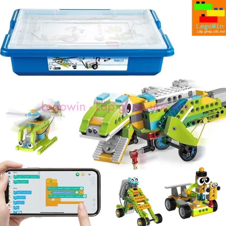 Lêgo Wedo 2.0 Bộ Chuẩn 280 Pcs 01 Não 01 Motor 2 Cảm Biến Lego Education Bảo Hành 1:1 6 Tháng