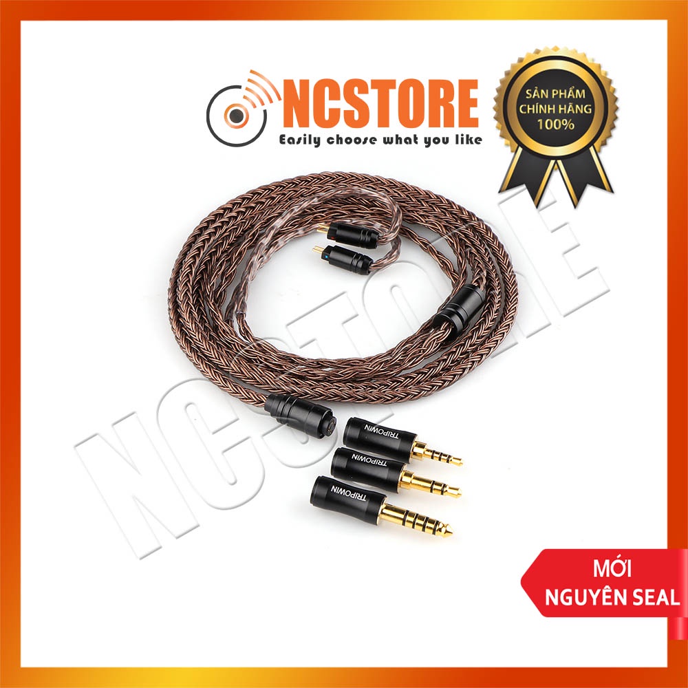 Cable TRIPOWIN AMBER | Đồng OFC | 3 Giắc Thay Thế | Dây cáp nâng cấp tai nghe