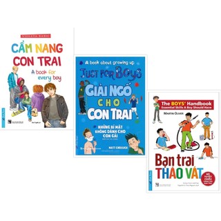 Sách - combo cẩm nang con trai + bạn trai tháo vát + giải ngố cho con trai - first news