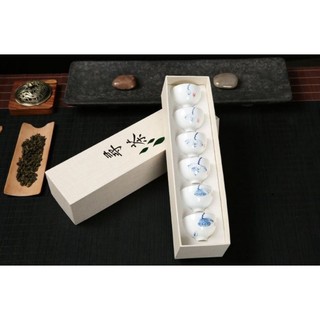 Bộ 6 chén trà sứ cảnh đức vẽ tay sang trọng