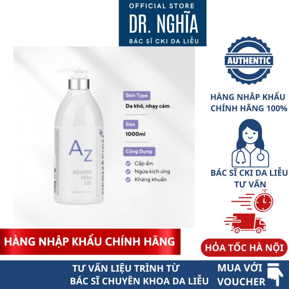 [HÀNG CHÍNH HÃNG] DERMAFIRM - Tinh Chất Làm Dịu Và Phục Hồi Azulene Vera Gel 1000ml