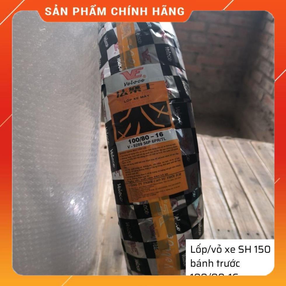 Lốp xe không săm SH 150 bánh trước 100/80-16  và bánh sau 120/80-16, nhãn hiệu Veloce, Đài Loan