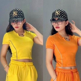 Áo Tập Thể Thao Nữ Áo Croptop Tập Gym Yoga Aerobic Cầu Lông Thun Lạnh Cao Cấp