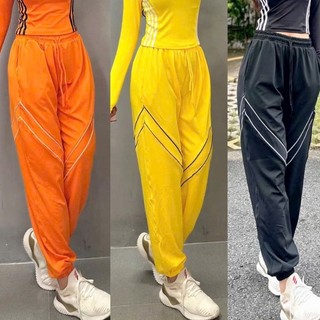 Quần Jogger Sọc Thể Thao Nữ Thun Lạnh Quần Dài Tập Gym Yoga Aerobic Cầu Lông