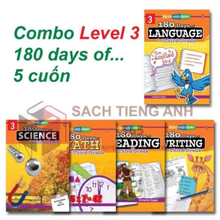 [ Combo Grade 3 ] - 180 days of...- 5q - Science, Language, Writing, Reading, Math