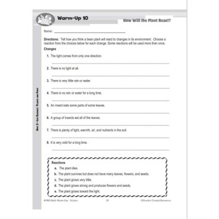 ( Khoa Học ) Daily Warm up Science -  Grade 2,3,4,5,6