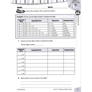 180 Days of Problem Solving (Kỹ năng giải quyết vấn đề) - Từ Grade K đến Grade 6 (khổ A4)