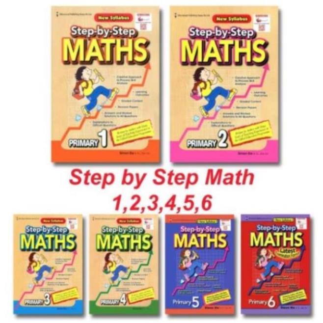 [ Toán Sing ] Step by Step Math -  1,2,3,4,5,6 -  bản đẹp khổ A4