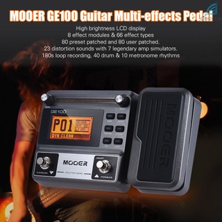 🔥|MOOER GE100 Guitar Multi-effects Processor Effect Pedal with Loop Recording(180 Seconds) Tuning Tap Tempo Rhythm Sett