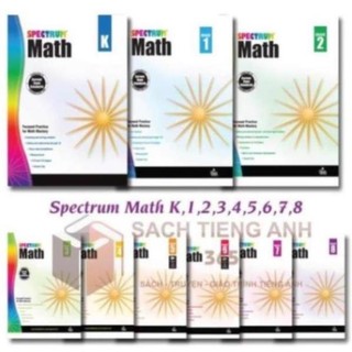 Spectrum - math - grade k,1,2,3,4,5,6,7,8 - khổ a4 in màu