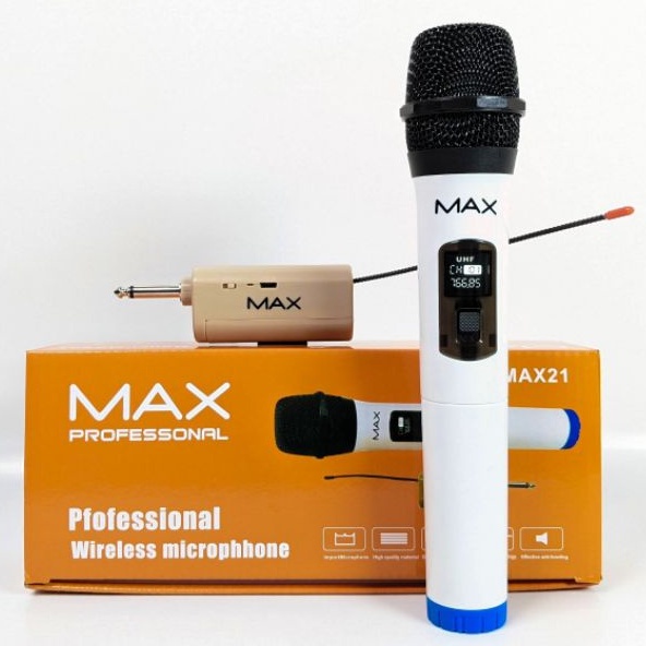 Micro Karaoke Không Dây Max 21 Micro Hát Karaoke Pin Sạc Đa Năng Dùng Cho Loa Kéo, Amly | BigBuy360 - bigbuy360.vn