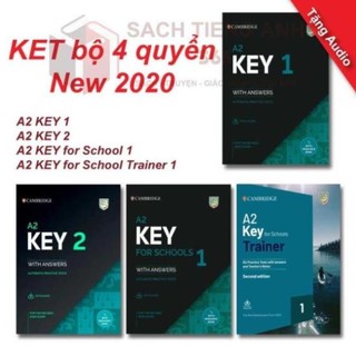 A2 key trainer a2 key for schools - bộ 4 quyển 2020 - bản in mới - tặng audio mp3