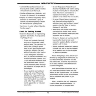 [ Thực Hành Kiểm Tra ] Spectrum - Test Practice - Grade 1,2,3,4,5,6 -  KHổ A4 - đen trắng