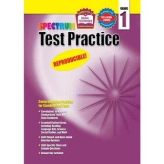 [ Thực Hành Kiểm Tra ] Spectrum - Test Practice - Grade 1,2,3,4,5,6 -  KHổ A4 - đen trắng
