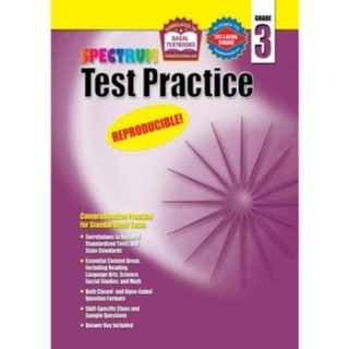 [ Thực Hành Kiểm Tra ] Spectrum - Test Practice - Grade 1,2,3,4,5,6 -  KHổ A4 - đen trắng