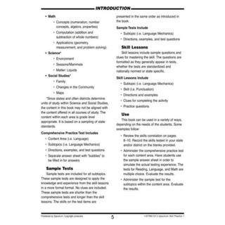 [ Thực Hành Kiểm Tra ] Spectrum - Test Practice - Grade 1,2,3,4,5,6 -  KHổ A4 - đen trắng