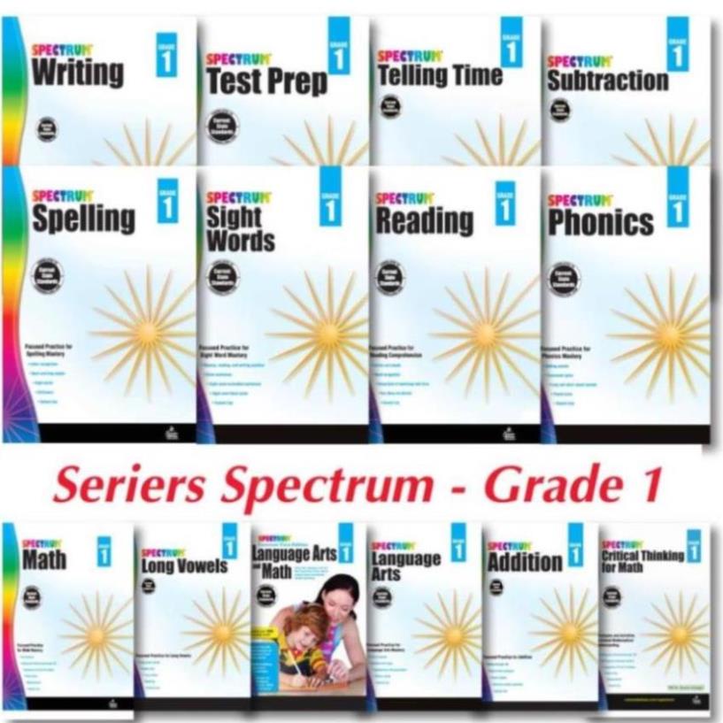 [ 15q Grade 1 ] Spectrum: Math, Reading, Writing, Phonics, Language Art,...