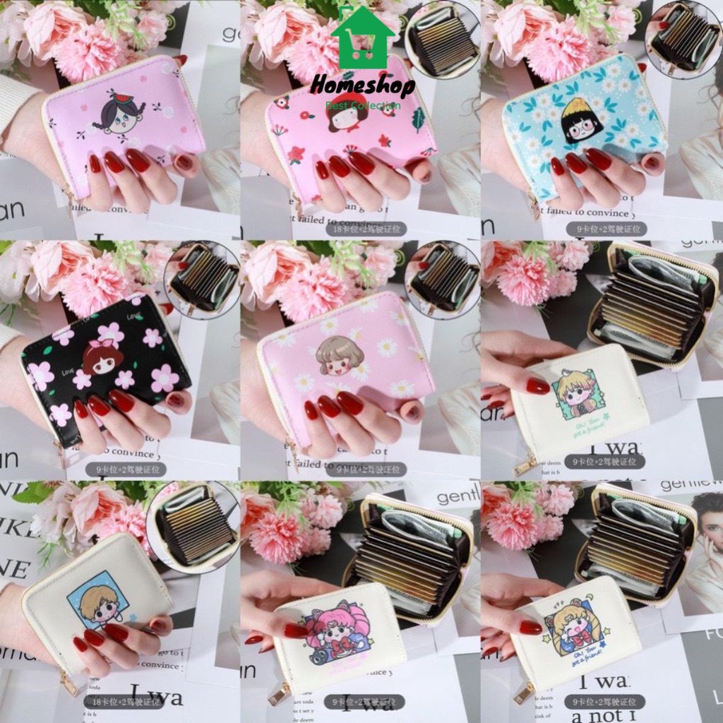PVN47919 Ví Nữ Mini Cầm Tay Nhỏ Gọn Bỏ Túi Hình Siêu Cute Nhiều Ngăn Có Khóa