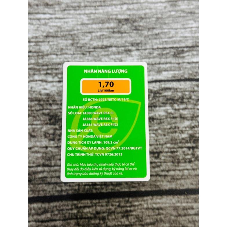 Tem thông số Wave Rsx hàng chuẩn hãng