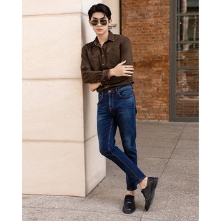 Quần Jeans Nam Dáng Slim Màu Xanh Đậm. Dark Blue Slim Fit Jeans - 222MD4082F2970