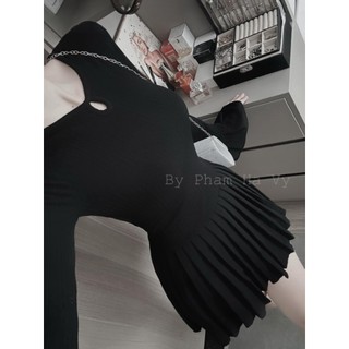 Đầm Xòe Dài Tay Trơn Dáng Ngắn Siêu Hot MK802 ovh HỎA TỐC