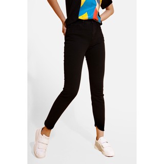 Quần Jeans Nữ Dáng Ôm, Lai Xéo. Fray Hem Skinny Jeans - 120WD2081B2190