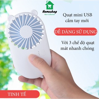 PVN59368 Quạt Mini Cầm Tay - Quạt Tích Điện Nhỏ Gọn Tiện Lợi 3 chế độ gió