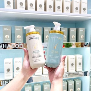 Cặp gội xả Voudioty Keratin X9 Biotin & Collagen 500ml, Dầu cặp chính hãng an toàn mềm mượt