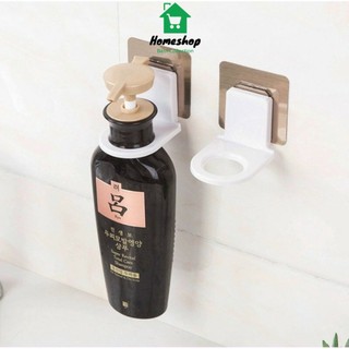PVN18140 Giá móc treo chai nước rửa tay , dầu gội đầu sữa tắm dán tường Living C TC siêu dính chịu lực 3kg T8