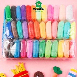 PVN58576 Đất sét tự khô Nhật 12/36 màu an toàn nặn hình cao cấp siêu nhẹ dành cho bé làm butter slime trang trí