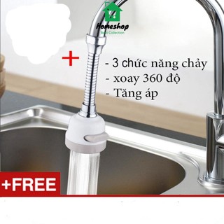 PVN18361 vòi nước rửa bát inox tăng áp xoay 360 độ 3 chế độ T8