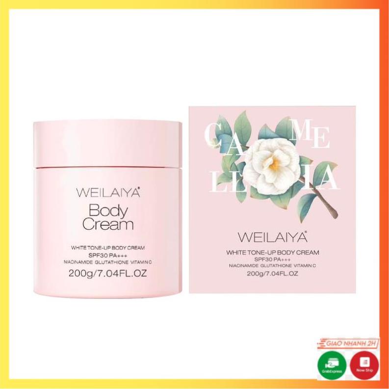 Kem kích trắng nâng tone Weilaiya White Tone-Up Body Cream SPF30 PA+++ 200g - DAISY