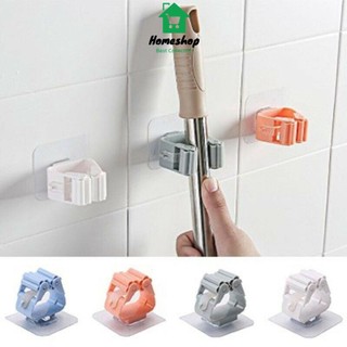 PVN25915 Móc Dán Tường Kẹp Giữ Chổi, treo dụng cụ vệ sinh, lau nhà, treo đồ gia dụng dán tường đa năng T2