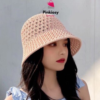 Pvn46716 mũ cói, nón cói đi biển phong cách hàn quốc