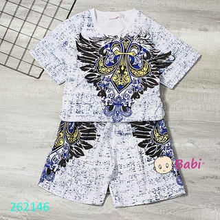 Bộ cho bé in đại bàng quần lửng sành điệu
