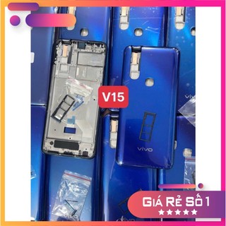 Vỏ vivo v15 bộ có khay sim nút bấm sườn,nắp lưng