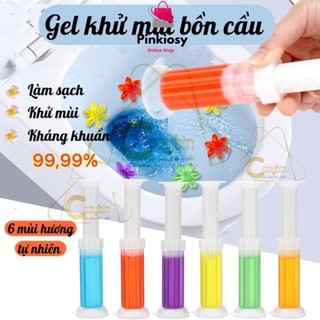 PVN33108 Gel thơm khử trùng, mùi bồn cầu dạng thạch hình bông hoa với 6 mùi thơm cho nhà vệ sinh