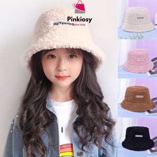 Pvn62664 mũ bucket len cừu in chữ giữ ấm mùa đông cho bé trai bé gái t2