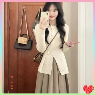 Áo cardigan dệt kim cài nút bên hông dễ phối đồ