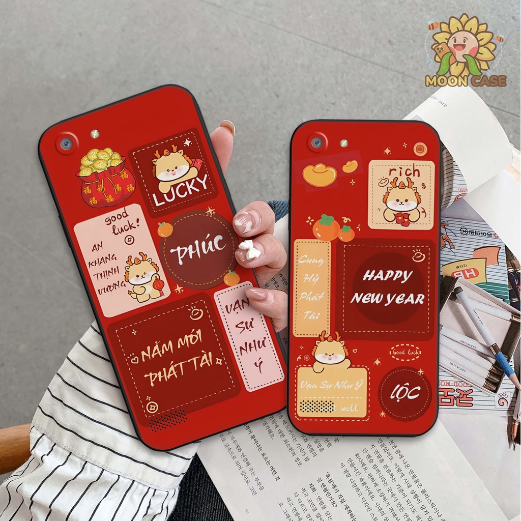 Ốp lưng Oppo A33 / Neo 7 mềm chống sốc rồng lì xì tết, tài lộc may mắn