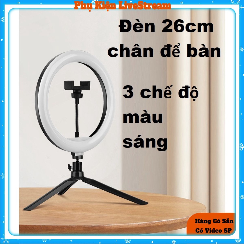 Đèn Live stream 26cm  32cm Chân Để Bàn