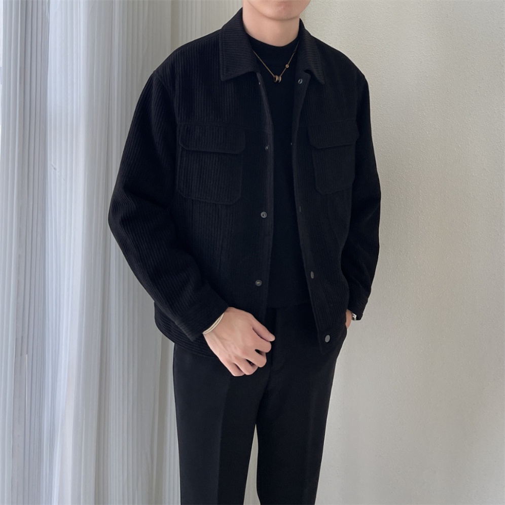 Áo Khoác Nhung Tăm Túi Hộp Lớp Dày Dặn Form Rộng