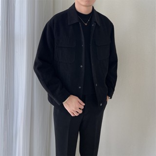 Áo Khoác Nhung Tăm Túi Hộp Lớp Dày Dặn Form Rộng