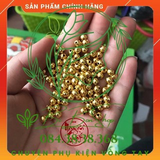 100g hạt trai nhựa vàng size 4mm