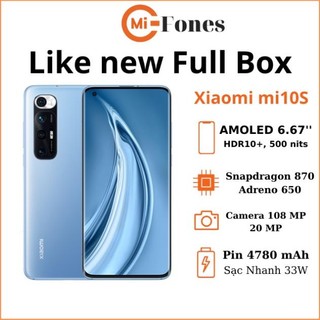 Điện thoại xiaomi mi 10s snapdragon 870 kèm sạc 33w bảo hành 3 tháng tặng ốp lưng và cường lực
