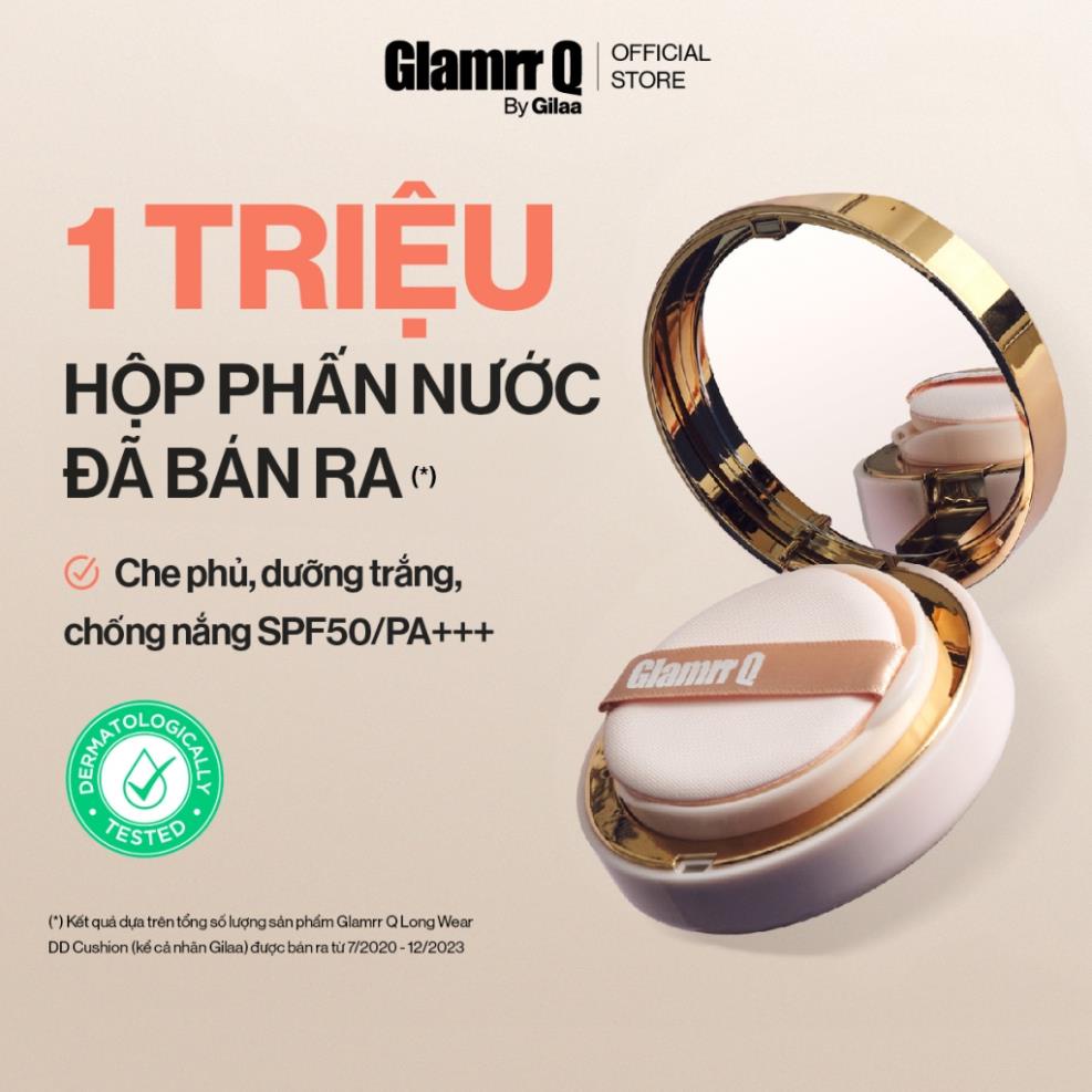 Phấn nước GLAMRR Q LONG WEAR DD CUSHION - SPF50+/PA+++ (1 lõi x 13g)