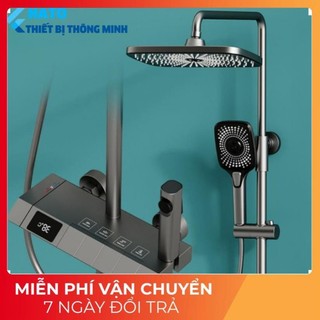 Sen cây tắm đứng phím đàn hato lõi đồng hiển thị nhiệt độ mạ nano tĩnh điện, vòi sen tắm đứng bảo hành chính hãng 5 năm