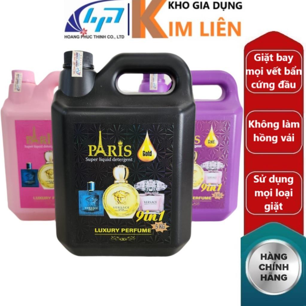Nước giặt PARIS Gold 9 in 5kg công nghệ Thái Lan - Mẫu mới: Màu hồng - Chính hãng CT HOÀNG PHÚC THỊNH